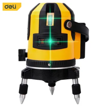 Deli Tools lazer level green beam laser cross 2/3/5 lines self leveling 3d auto rotary construction nivel laser level