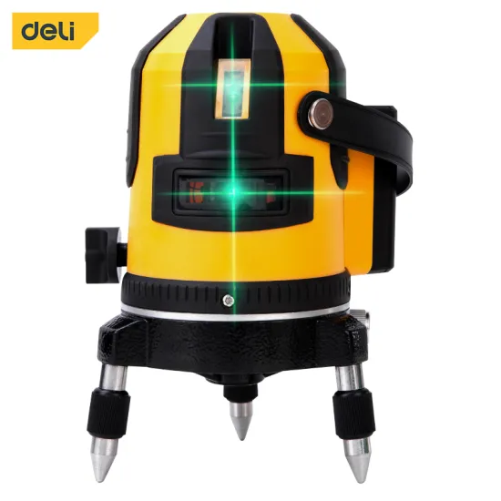 Deli Tools lazer level green beam laser cross 2/3/5 lines self leveling 3d auto rotary construction nivel laser level
