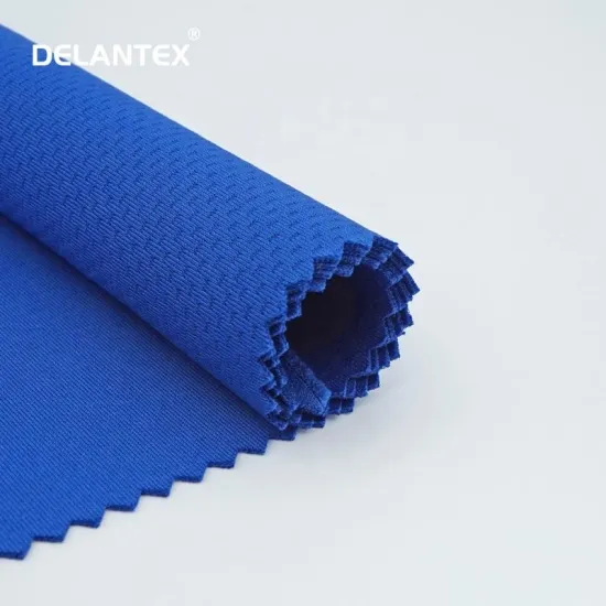 White Polyester Sandwich Mesh Knitted Fabric for Women's Dresses