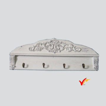 White Wooden Clothing Hook