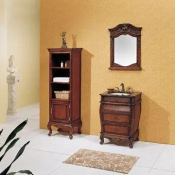 Wooden Sanitary Ware, Composed of Bath Cabinet and Mirror Vanities