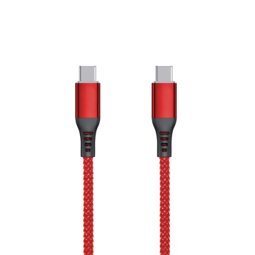3A PD Fast Charging USB Type C Charger Cable, Nylon Braided Data Cord C to C Phone Charger for Samsung