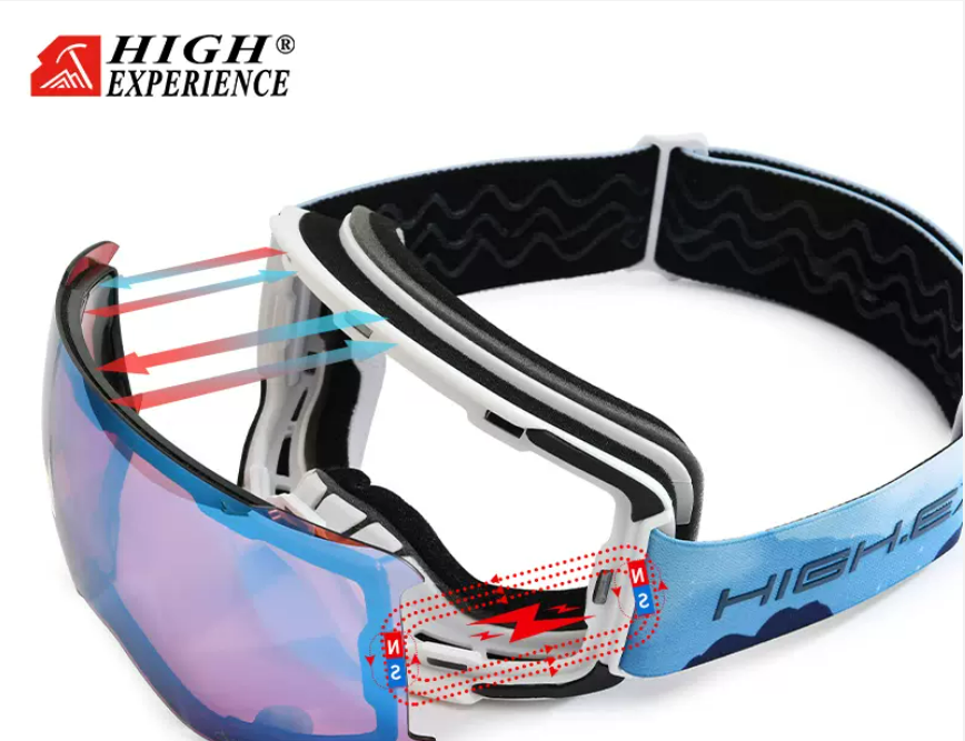 Ski Goggles large Spherical Magnetic Double layer