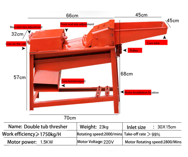 Agricultural mini multicrop corn rice wheat quinoa  beans maize diesel grain groundnut shellers thresher machine