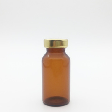 10 ml Amber Sterile Seum Vials Gold Cap