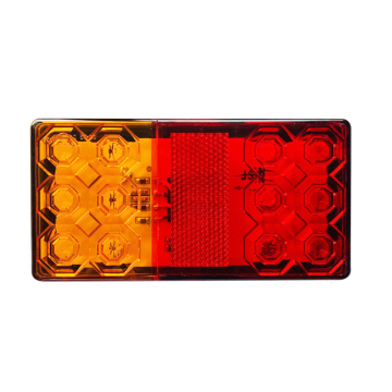 12V/24V Trailer Rear Light - LED Brake and Turn Signal Lamps (Red Amber)
