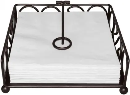 Black Scroll Collection Napkin Holder