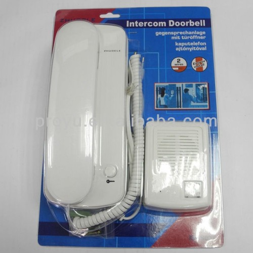 2-Wire Connection intercom Audio Door Bell Phone for Door access control system