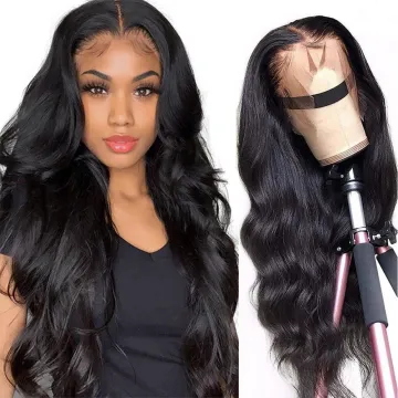 Raw Peruvian Virgin Human Hair Full HD Transparent Lace Frontal Closure Wig Yeswigs 13X6 Swiss Lace Front Wig For Black Women