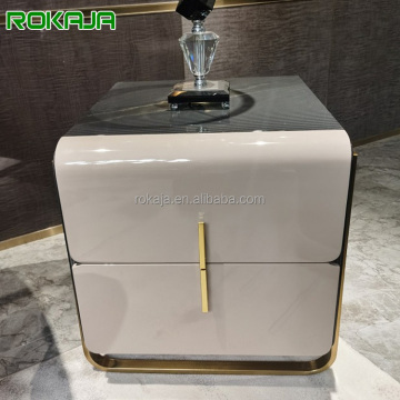 Luxe koolstofzandpatroon Zwart witte bijzettafel