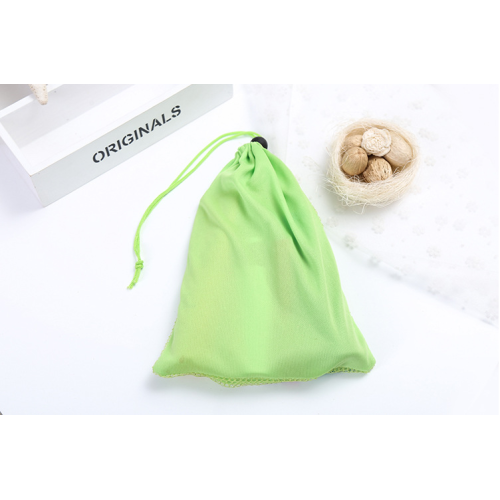 Compact and portable cosmetic mesh bag
