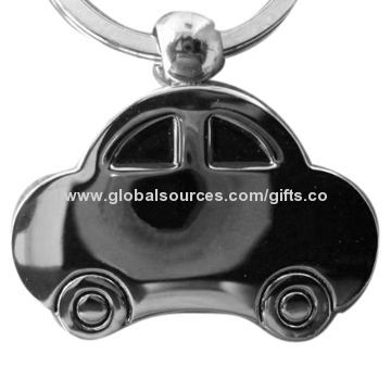 Promotional Metal Car Keychain, Harmless to Body, Eco-friendly, Customized Designs, Logos Welcomed