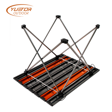Compact Portable Camping Tables With Aluminum Table Top