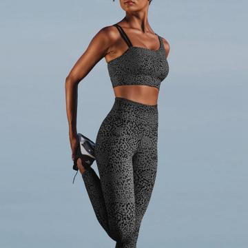 Women Leopard Print Workout Set