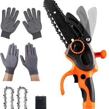 6 Inch Mini Cordless Chainsaw with 1500mAh Battery and Security Lock