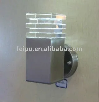 Modern stainless steel LED outdoor crystal wall lamp