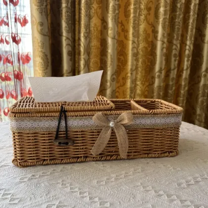 PP Plastic Double-Compartment Tissue Box - Simple Home Storage Solution