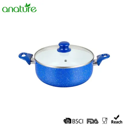 Pressed Popular White Ceramic Marble Casserole