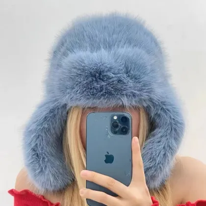 Winter Trapper Hat with Fur Earflaps - New Outdoor Lei Feng Hat