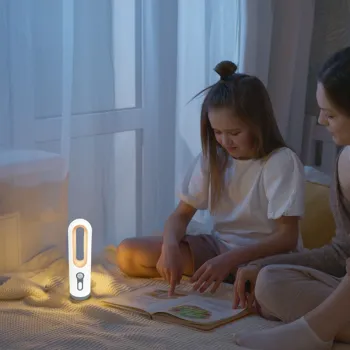 3-in-1 Torch, Emergency LED Night Light, Bedside Lamp with Sensor and USB Rechargeable Warm Light