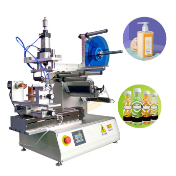 Semi-Auto Small Roller Round Bottle Top Bottom Double Side Candle Wet Glue Machine