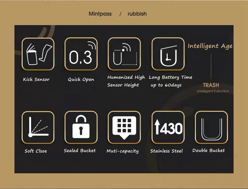 Large Capacity Sensor Trash Bin