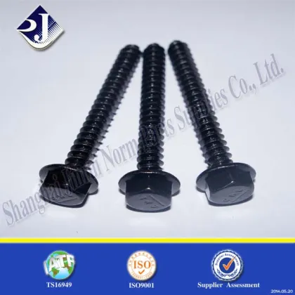 Great value Black finished Hex flange screw