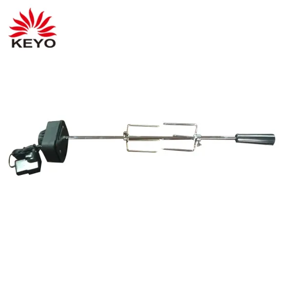 Adjustable length 3 rods renewal Portable electrical BBQ rotisserie 7 pieces bbq grill motor