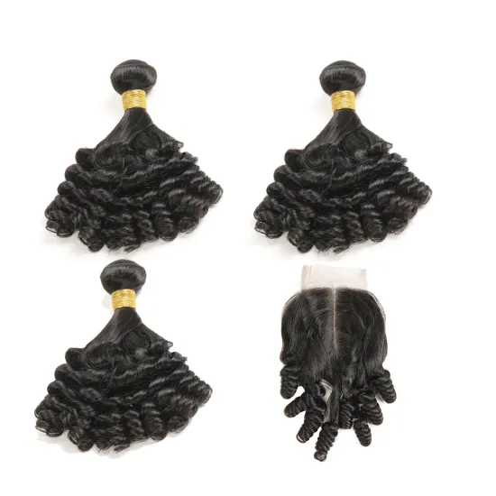 X-Tress Wholesale  curly natural color Cuticle Aligned Hair Indian Remy Hair Long Black Cheap Hair Bundles