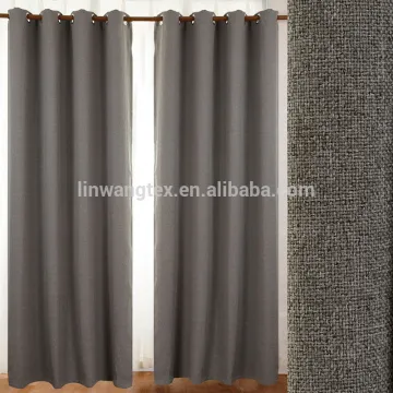 100% polyester linen like blackout curtain fabric