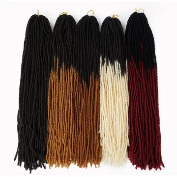 cheap bulk Sister Locs Synthetic Hair 18 inch DIY New Micro Faux locs Hair Soft Goddess Dread Locs Crochet Braids