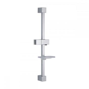 2 Functions Sliding Bar Shower with Soap Holder