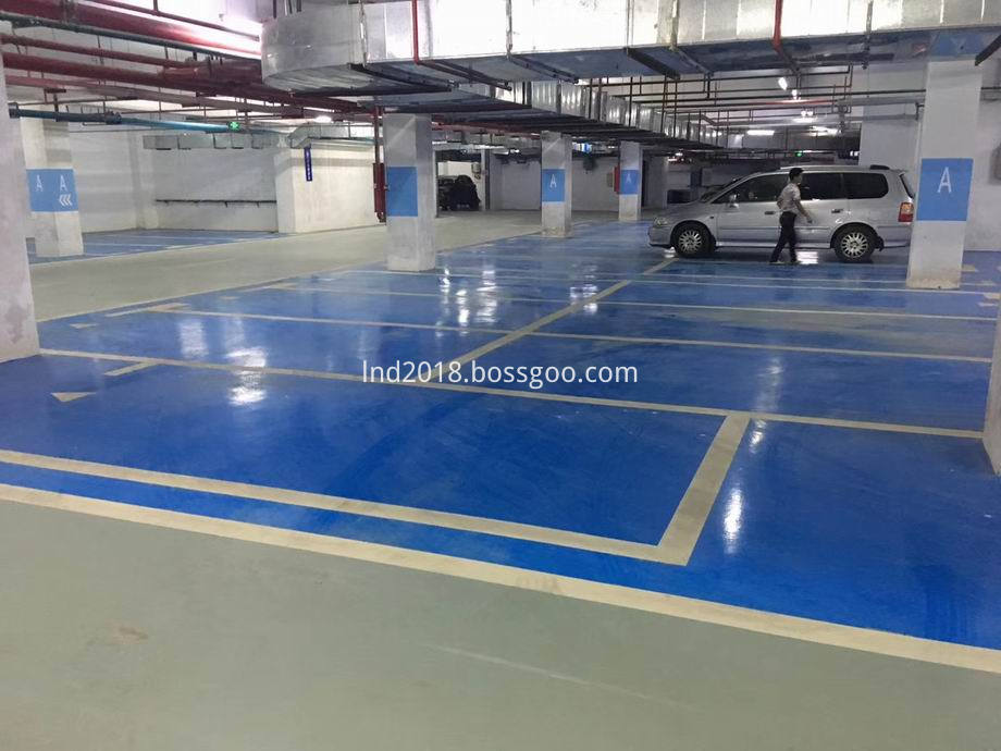 Parking lot artesian floor paint