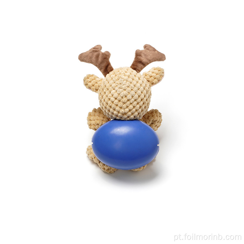 brinquedo em forma de cervo brinquedo de borracha natural para mascar animal de estimação