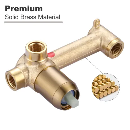 Copper Concealed Wall-Mounted Bathroom Washbasin Faucet