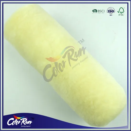 ColorRun high quality natural sheepskin 9inch paint roller brushes