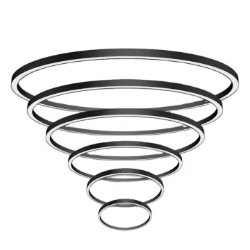 Modern decorative circular shape chandalia led linear light ready to ship