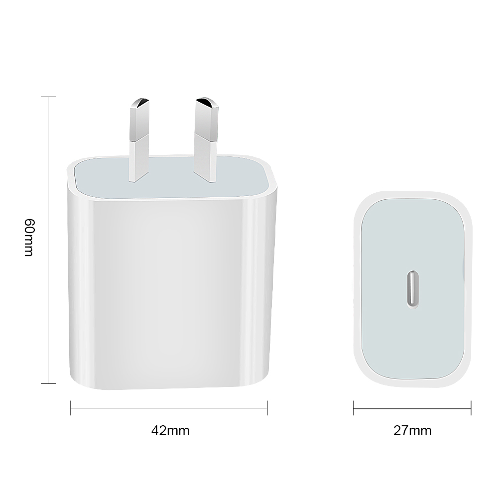 20W USB-C AU Plug PD Charger For Mobile Phones