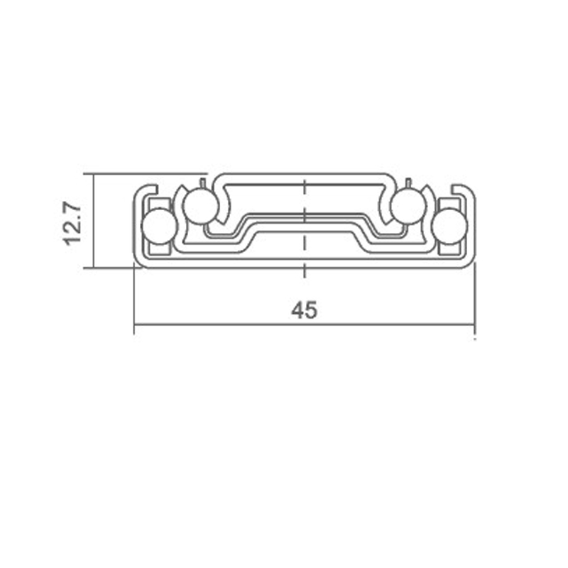 Silent three section expensive rail