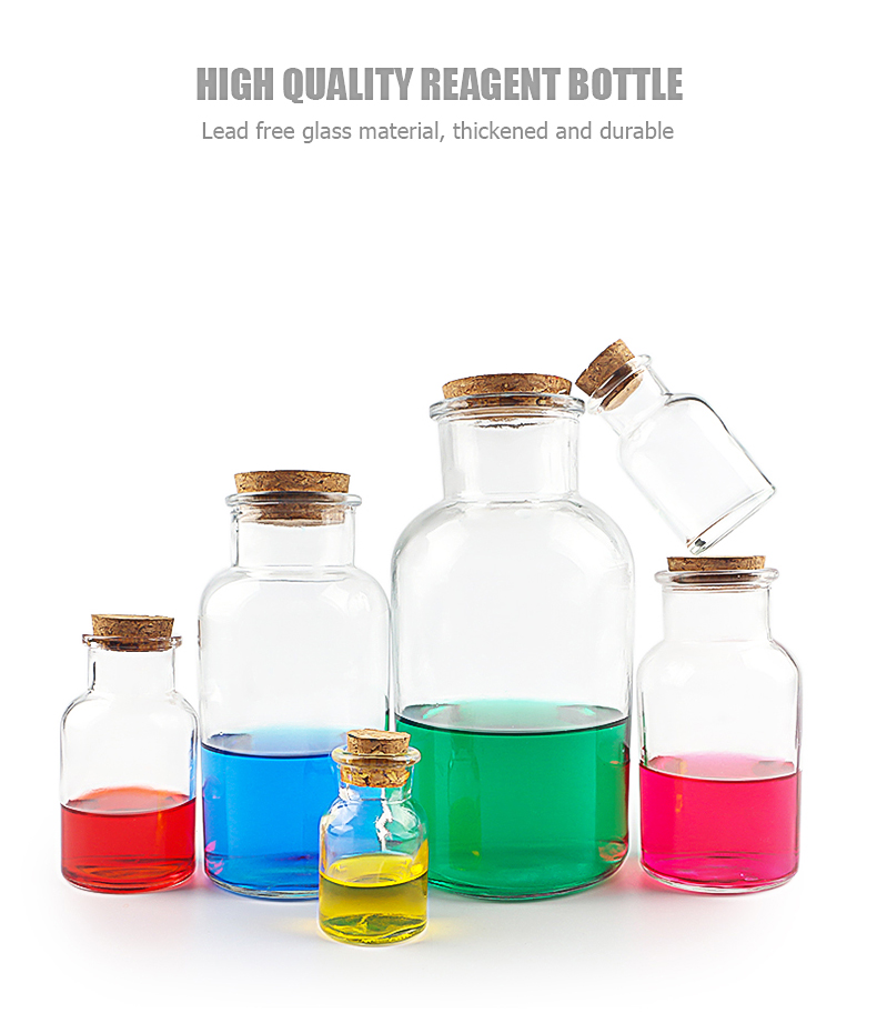 Glass Reagent Bottle With Cork