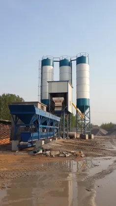 energy-saving commercial concrete producing plant HZS50 made in China