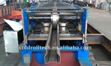 Rack roll forming machine for upright beam