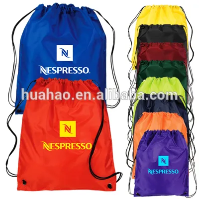 Chinese manufacturer nylon duffel drawstring backpack bags