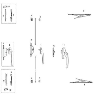 Window and Door Hardware Aluminum Casement Fitting