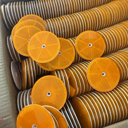 85mm Reflective Round Reflex Plastic Reflector with Hole