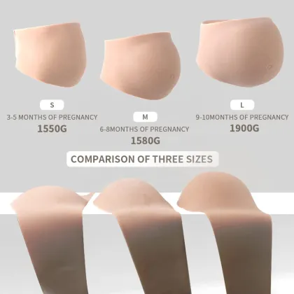 Lightweight Cotton Filled Pregnancy Belly Silicone Artificial Belly for Crossdressers