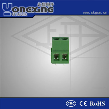 Hot sale 5.00mm 10Amp 300V AC Euro Type PCB Screw din rail mounted terminal block