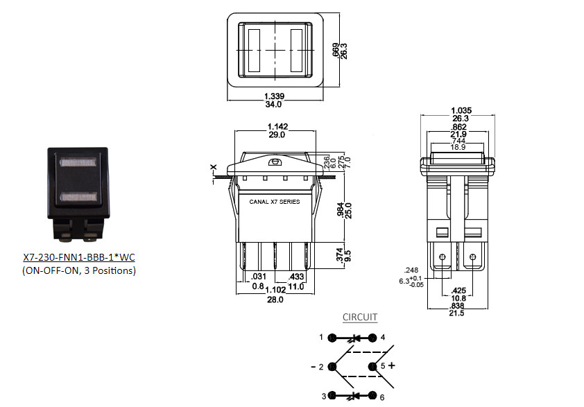 IP67 Rocker Switches