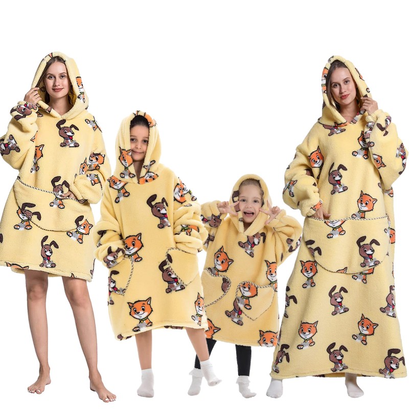 Print Hoodie Blanket