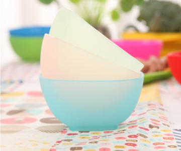 Wonderful quality top grade translucent silicone family bowl for rice soup and salad